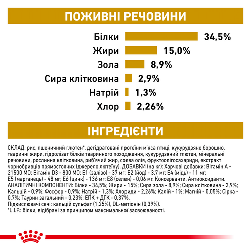 Royal Canin Urinary (Роял Канін Урінарі) для кішок старше 6 місяців, при лікуванні сечокамяної хвороби 1,5 кг