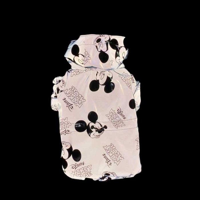 Дісней світловідбиваюча куртка для собак Dog Love сіра підклад фіолетовий L1