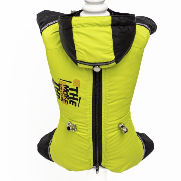 Грін комбінезон для собак хлопчиків велсофт на силіконі S2 пінчер