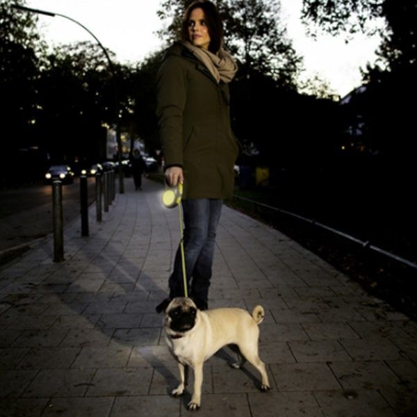 Рулетка для собак Neon XS 3м  12кг стрічка жовта