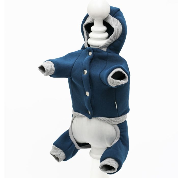 Слід комбінезон для собак хлопчиків трикотаж на флісі XS