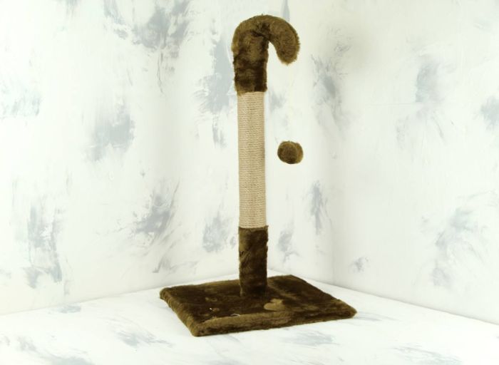 Когтеточка Гном джутова основа 37  37 см, Бежевий