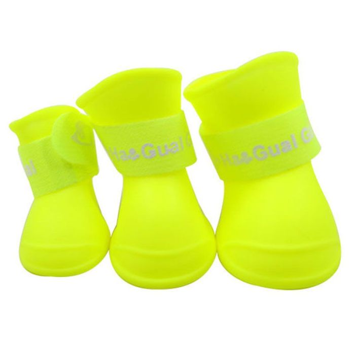 Черевики для собак силіконові Жовті XL 75  60мм