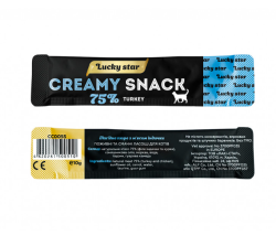 Ласощі для котів Крем LUCKYSTAR, 10 г  індичка