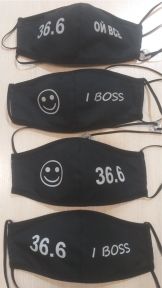 Маска чорна 1 з логотипом СмайликI BOSS 