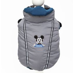 Комплект для собак хлопчиків Смайл комбінезон на силіконі трикотаж, жилет плащівка XS