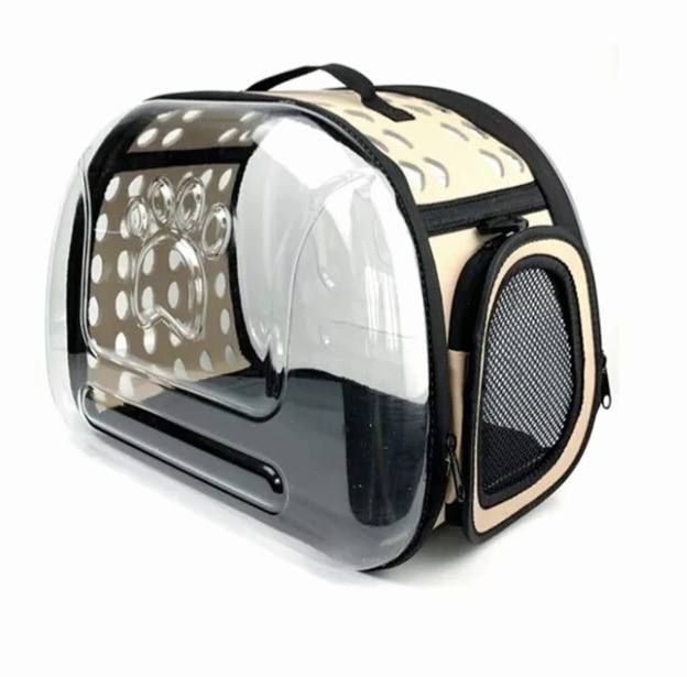 Сумка прозора 45х28х32 см бежева Сумка прозрачная 45х28х32 см бежевая