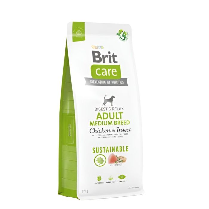 Brit Care Dog sustainable Adult medium корм для собак середніх порід з куркою та комахами 3 кг