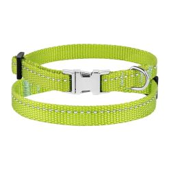 Нашийник ACTIVE для собак дрібних порід нейлоновий зі світловідображенням 10мм 18-28см Салатовий 