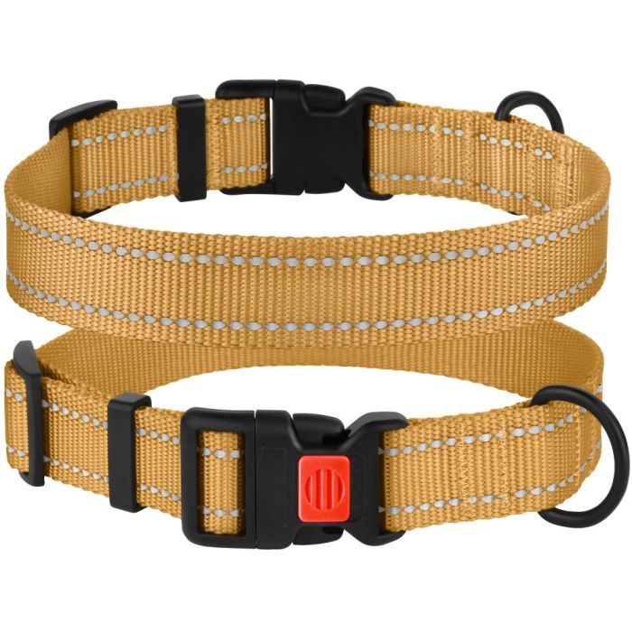 Нашийник для собак BronzeDog золото пластиковий фастекс 1226 51Т 25мм (35-53см)