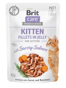 Brit Care Cat pouch з лососем у желе беззерновий вологий корм для кошенят 85 г 
