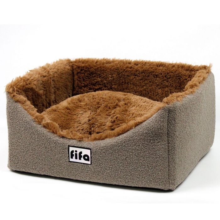 Лежак Брайтон меблева тканина + травичка кавовий, 52х44х25 см 