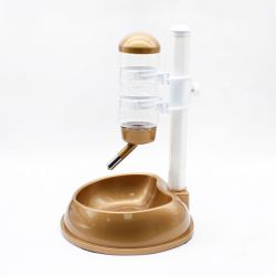 Сухі вуса універсальна миска 500 мл + напувалка 500 мл пластик золото 