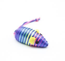 Миша з ниткою райдужна, 7 см 