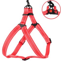 Шлея для собак BronzeDog Коралова пластиковий фастекс 1224 71Т 25мм (58-71см)