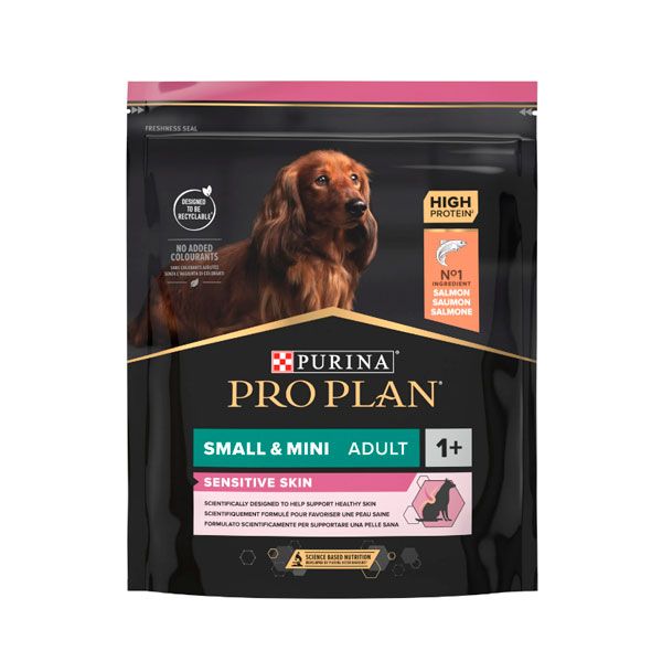 PRO PLAN Small  Mini Sensitive Skin сухий корм для дорослих собак дрібних порід з чутливою шкірою з лососем 700 г