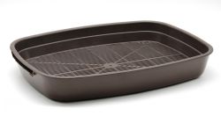 Туалет Дніпро для котів дрібний з сіткою Коричневий