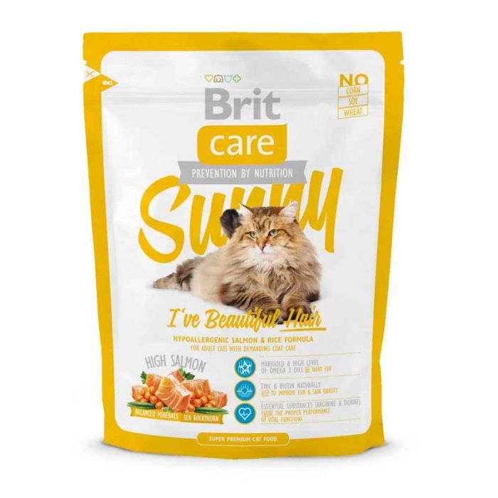 Brit Care Cat Sunny Beaut Hair-для здорової шкіри і шерсті 2 кг