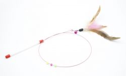 Вудка з пірям та дзвіночком 90 см. 