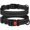 Нашийник ACTIVE нейлоновий зі світловідбиттям і пластиковою пряжкою чорний 20мм (30-40см)