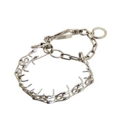 Нашийник строгий нікель з карабіном 30 см 