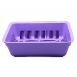 Туалет Дніпро для котів глибокий без сітки Бузковий