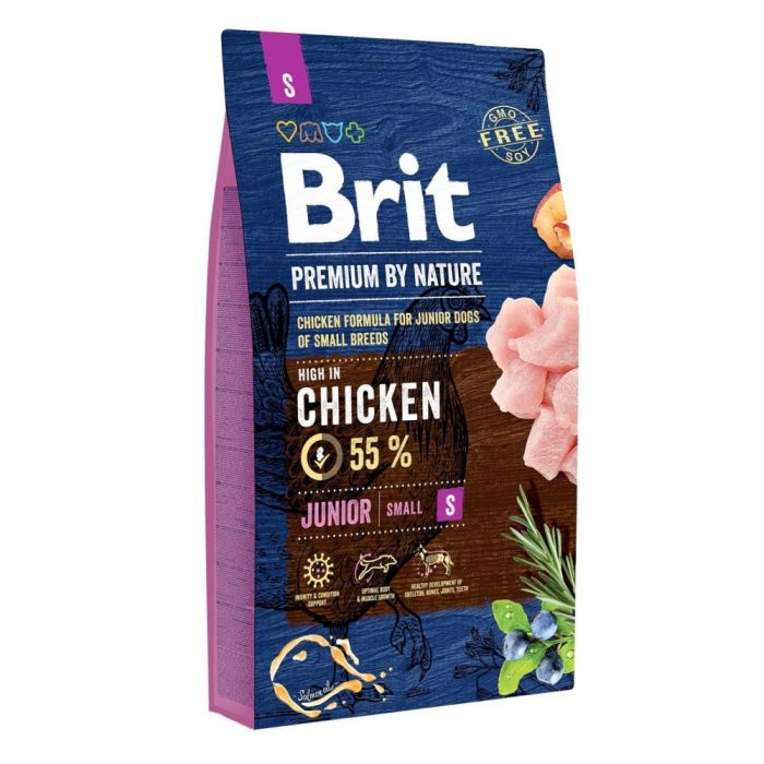 Brit s Premium Junior корм для цуценят 3 кг + Консерва Brit Premium Dog 400г 