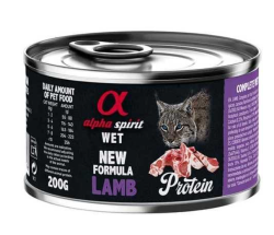 Вологий корм Alpha Spirit Lamb для дорослих котів, з ягням, 200 г AS Lamb Консерва дкотів АС Ламб Едалт Кет 200г 1278