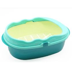 Туалет глибокий з бортом і сіткою 40х30х15см Бірюзовий