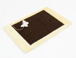 Килимок-дряпка сизаль, 44х31 см коричнево-бежевий