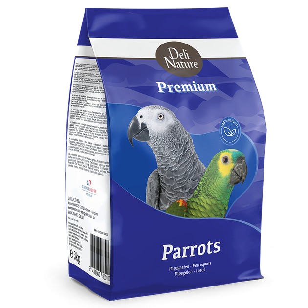 Корм Deli Nature Premium Parrots з фруктами для середніх та великих папуг, 3 кг