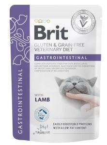 Корм вологий Brit GF VetDiet Gastrointestinal для котів з ягням, 85 гр. 