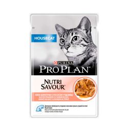 Pro Plan Nutrisavour Housecat Adult консерва для домашніх котів із лососем у соусі, 85 г 85 г