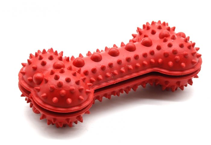 Кістка для ласощів Червона 18 см 