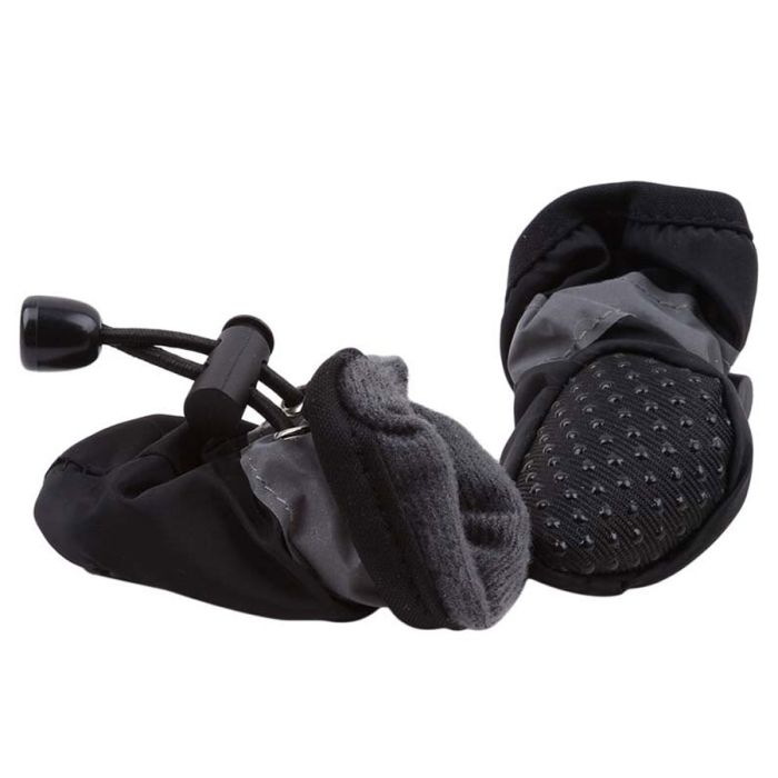 Черевики для собак з плащової тканини на флісі 4 65х45мм чорні Чорні