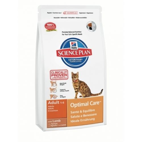 Корм Hills (Хілс) SP Feline Adult Optimal Care для дорослих кішок Lb з ягням 0,4 кг