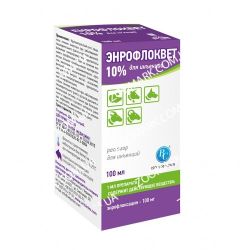 Енрофлоквет 10 - інєкційний антибактеріальний препарат 100 мл
