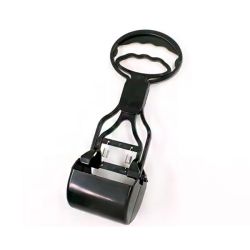 Совок для збирання фекалій собак чорний, 28х9 см 