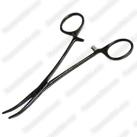 Затиск К  о Більрота вигнутий без зубчика 16см 