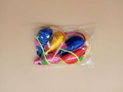 Миша іграшка для кішок 6см кольорова нитка 5 шт NT525 