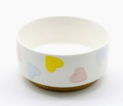 Миска Love керамічна на деревяній підставці 350 мл. 