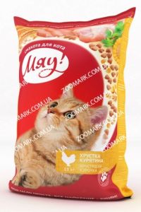 Мяу Курка сухий корм для кішок 11 кг