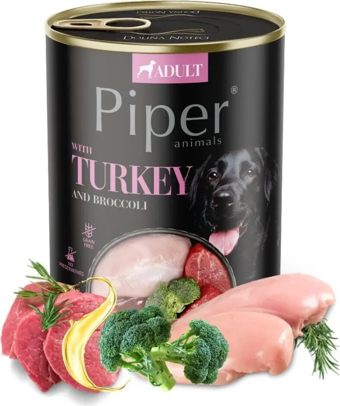 Dolina Noteci Piper Turkey and Broccoli Вологий корм для собак з індичкою та броколі 800 гр